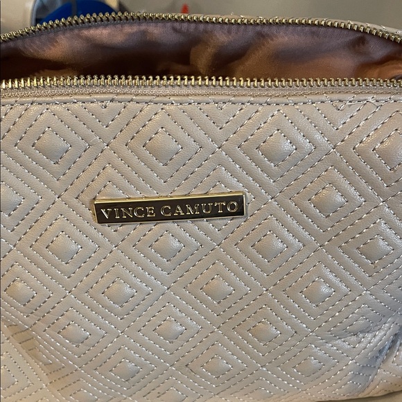 Vince Camuto Quilted Cream Cosmetic Bag - Picture 9 of 9